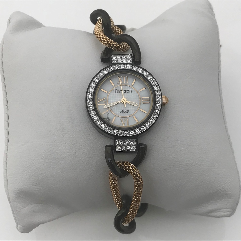 Armitron Now Ladies Watch Brown Gold Tone Analog - Picture 2 of 8